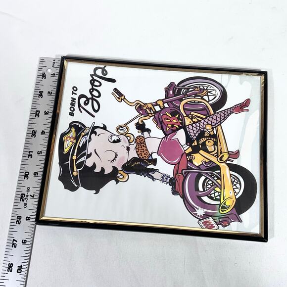 Vintage Betty Boop Framed Pictures Lot of 4 10x8" Biker Bubble Bath Glamour 90's - Picture 7 of 16